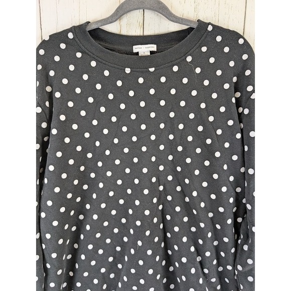 Better Together‎ Size XL Black White Polka Dot Womens Long Sleeve Sweater Top - Picture 3 of 7